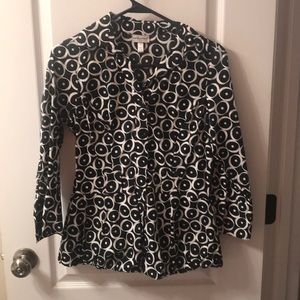 Harve Benard Small black white top